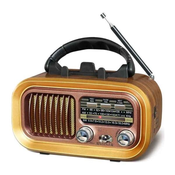 Radio Retro Fm Am Sw Bluetooth Estilo Vintage Bp-rv109bt - Image 4