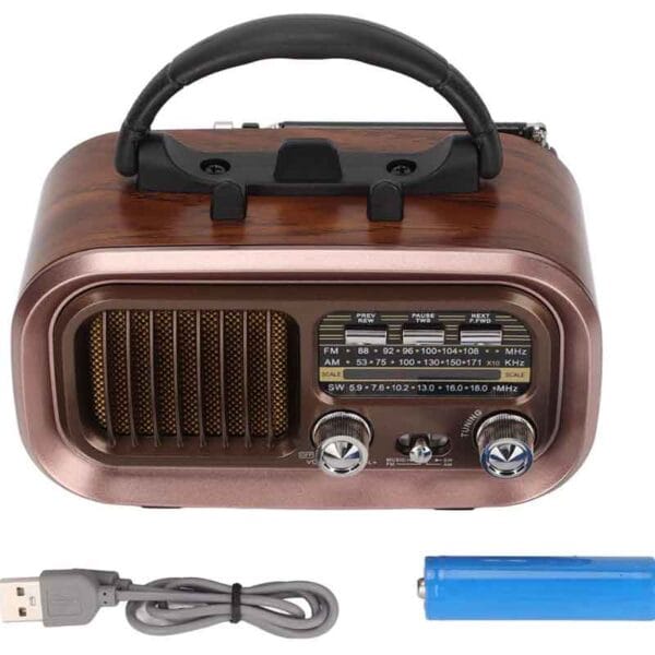 Radio Retro Fm Am Sw Bluetooth Estilo Vintage Bp-rv109bt - Image 2