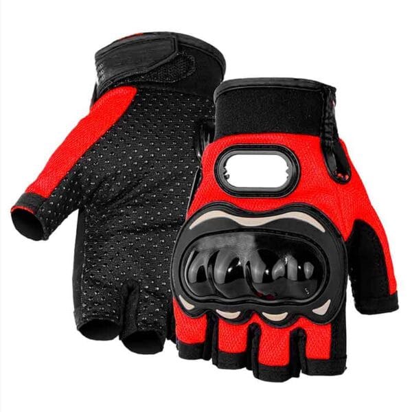 Guantes Medio Dedo Para Moto Pro Biker Con Protecciones - Image 4