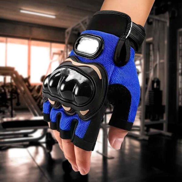 Guantes Medio Dedo Para Moto Pro Biker Con Protecciones - Image 2