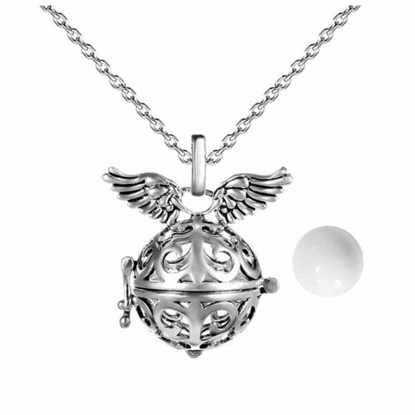 Collar Llamador De Angel Alas Tribal Plateado | Lanshoppe
