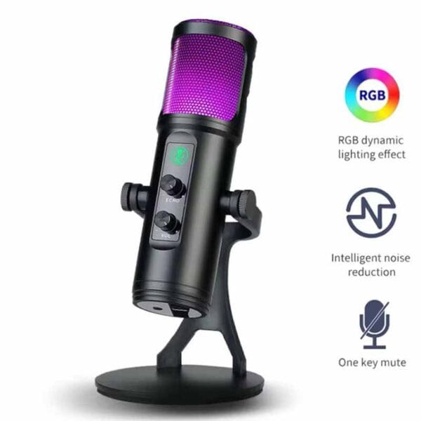 Micrófono De Estudio Profesional Luces Rgb | Lanshoppe
