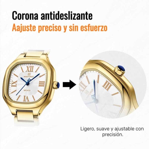 Reloj Femenino Naviforce 5042 Clásico Dorado - Image 2
