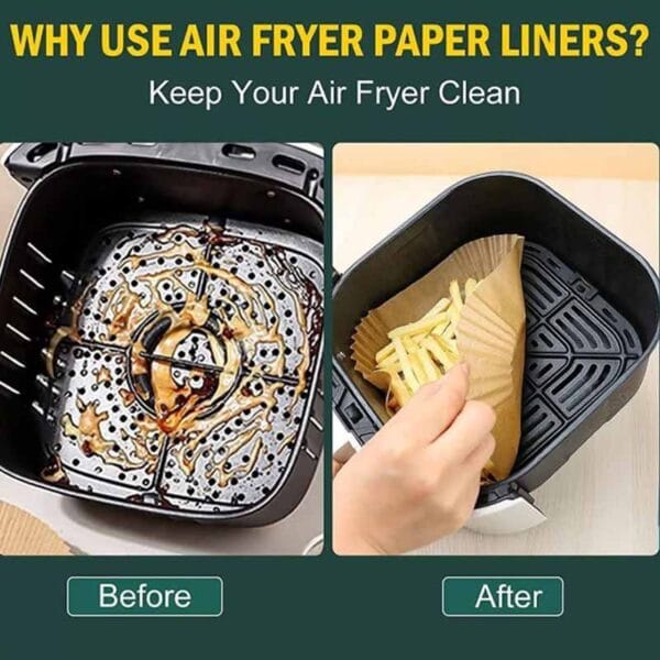 Papel Antiadherente Airfryer Cuadrado X 200 Unidades - Image 3