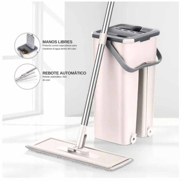 Trapero Mopa Plana Microfibra Con Balde | Lanshoppe