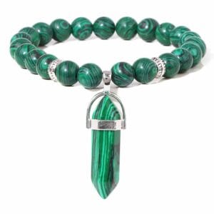 Pulsera De Cuarzo Péndulo Malaquita | Lanshoppe