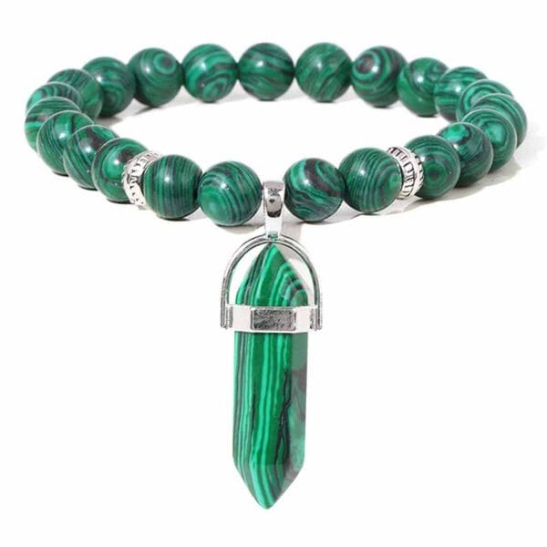 Pulsera De Cuarzo Péndulo Malaquita | Lanshoppe