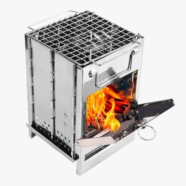 Mini Asador Parrilla De Carbón Portátil Con Maletín