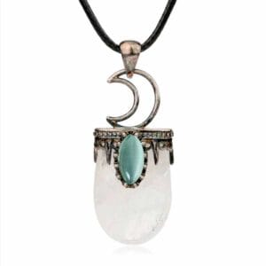 Collar Media Luna Cuarzo Transparente | Lanshoppe