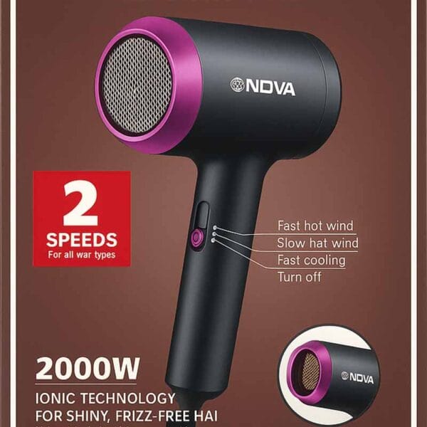 Secador De Cabello Nova Iónico 2000w - Image 3